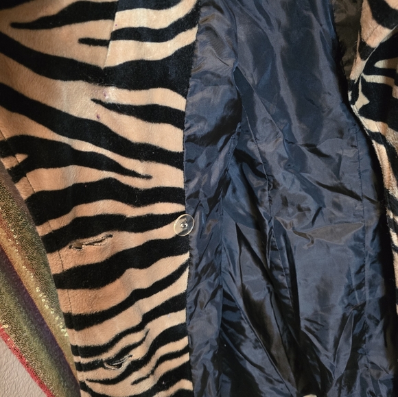 Tiger Print Trenchcoat Jacket Medium - Picture 5 of 8